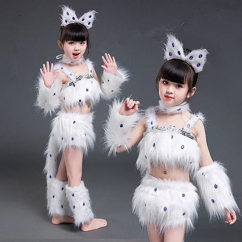 Cat & Fox Animal Cosplay Costume – Sexy Animal Dance Outfit for Halloween Roleplay & Party Wear