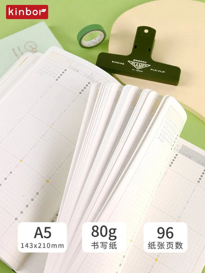 Kinbor Undated Weekly Planner – Portable Daily, Monthly & Schedule Journal Notebook