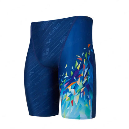 Men's Swim Jammers – Quick-Dry Elastic Swimming Trunks for Beach, Surfing, Diving & Athletic Training