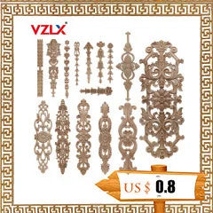Appliques décoratives en bois moulé – Boiseries murales sculptées pour meubles, armoires, coins et décoration intérieure