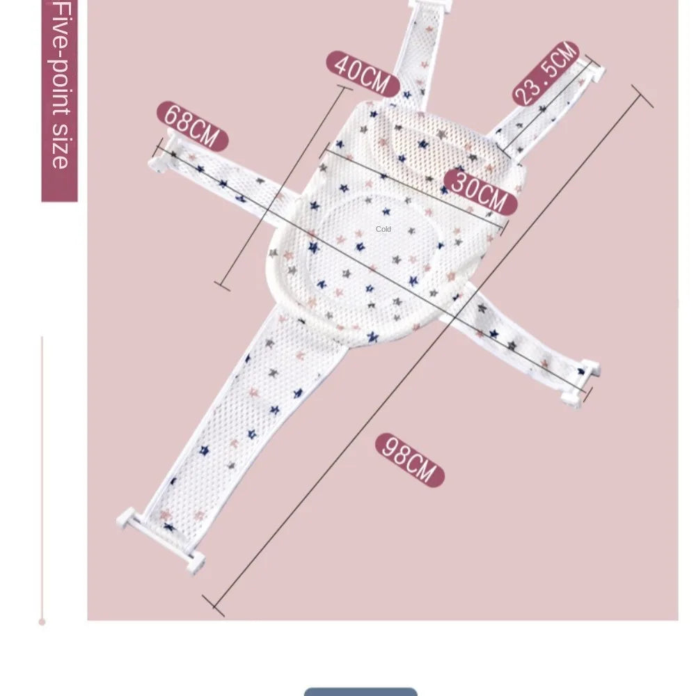 Coussin de support de bain réglable pour bébé – Siège de bain antidérapant pour nouveau-né pour baignoire, douche et bain pour bébé