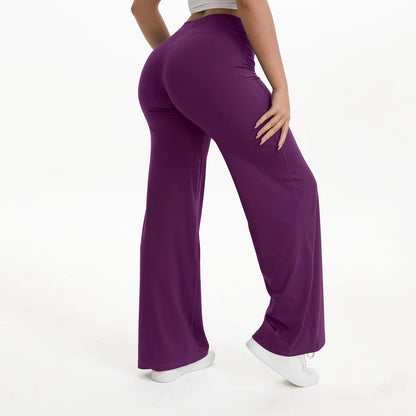 NCLAGEN Pantalones de Yoga de Pierna Recta SoftMotion para Mujer – Leggings de Gimnasio de Tiro Medio Efecto Segunda Piel, Pantalones Deportivos para Pilates y Correr, para Fitness, Entrenamiento y Uso Diario