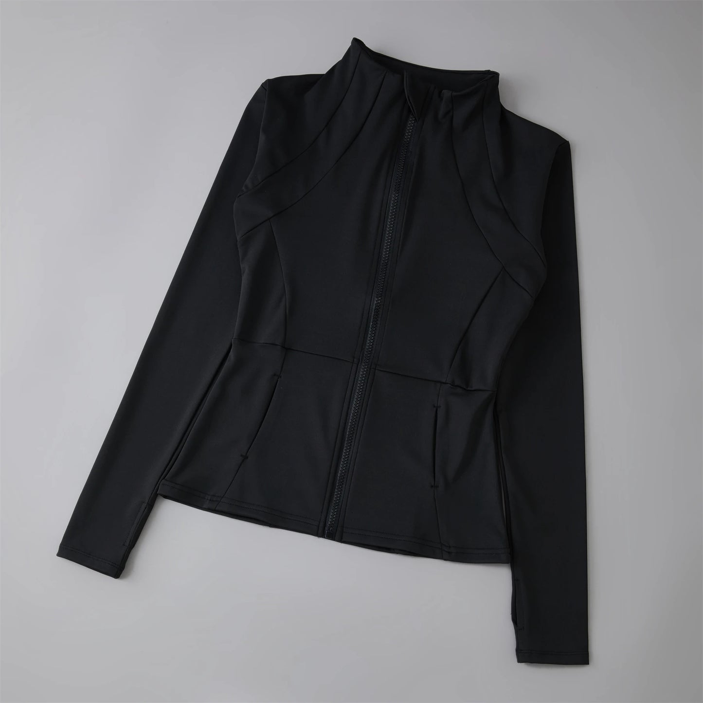 Women’s Yoga & Running Sports Jacket – Long Sleeve Windbreaker Activewear Sweatshirt for Workout & Training