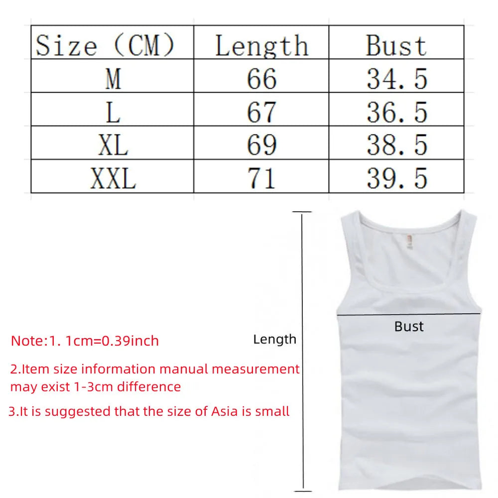 Unisex 100% Cotton Tank Top – Plus Size Sleeveless Fitness Vest for Men & Women, Breathable Gym Workout Shirt