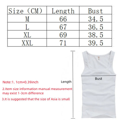 Unisex 100% Cotton Tank Top – Plus Size Sleeveless Fitness Vest for Men & Women, Breathable Gym Workout Shirt