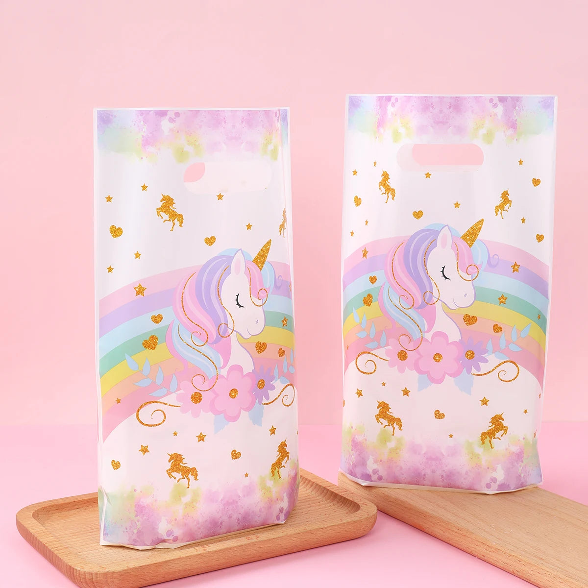 10/25/50 unidades Bolsas de Regalo de Unicornio para Dulces – Lindas Bolsas de Mano para Recuerdos de Fiesta, Decoraciones de Cumpleaños, Baby Showers, Regalos para Niños y Artículos de Celebración