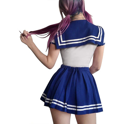 Sailor Moon Cosplay Romper Costume – Cute Girl Cotton Bodysuit Set | Pleated Skirt Pajama-Style Outfit (Women / Party Wear)