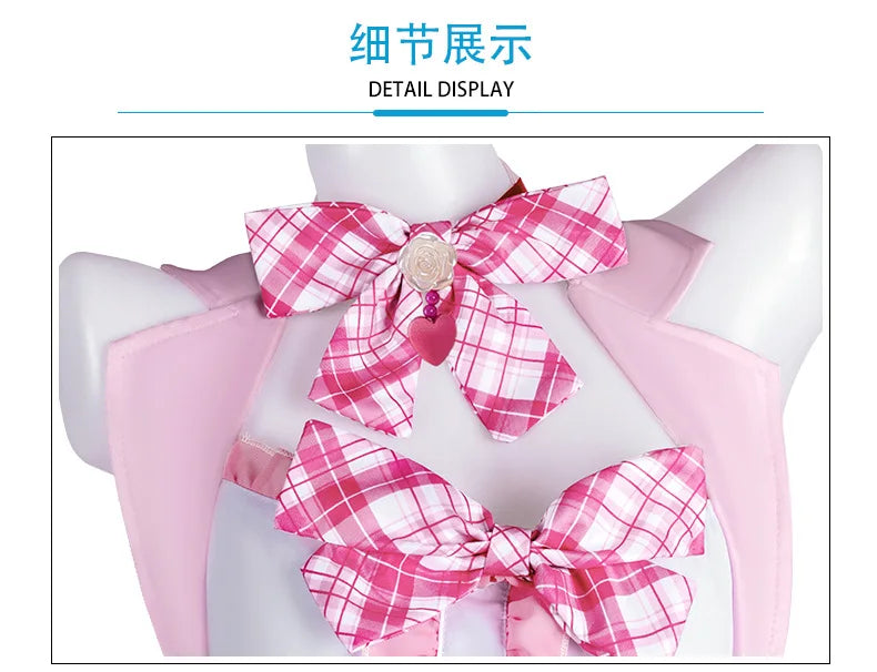 Chocola Catgirl Maid Cosplay Costume – Idol Halloween Dress (Anime Theatrical Outfit)