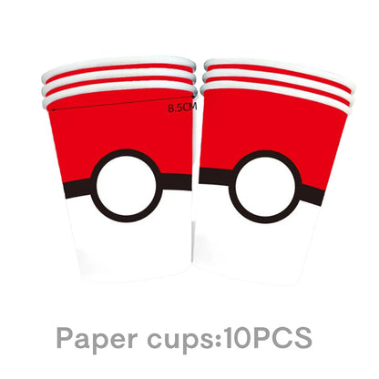 Pokémon Birthday Party Supplies Set – Paper Plates, Cups, Napkins, Tablecloth, Gift Bag Fillers & Guest Favors for Pikachu Party & Baby Shower