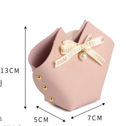 20PCS Bolsas de Regalo de Cuero con Cinta de Lazo – Mini Bolsos para Recuerdos de Bodas, Navidad, Dulces, Regalos y Empaque de Lujo para Fiestas
