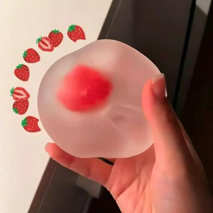 Strawberry Mochi Squeeze Toys – Slow Rebound Stress Relief Fidget Toy for Anxiety & Anger Release, Gift for Friends