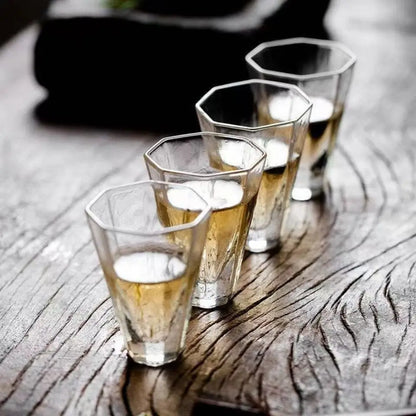 Japanese Style 50ml Glass Tea Cup, Handmade Sake Cup, Transparent Whiskey Tasting Glass, Mini Liquor Drinking Cup, Elegant Bar Drinkware