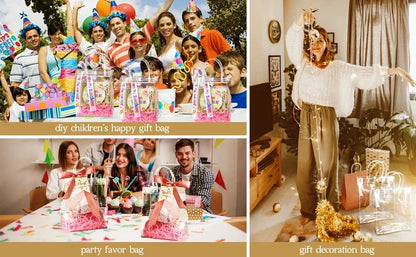 Bolsas de regalo de PVC transparente con asa – Bolsas de regalo de plástico reutilizables transparentes para cosméticos, empaques minoristas, recuerdos de fiesta y compras