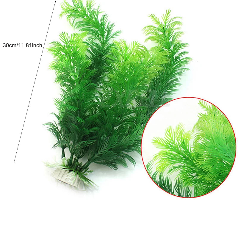 Artificial Aquarium Plants – Plastic Aquatic Underwater Plants for Fish Tank Decoration, Aquascaping & Aquarium Accessories