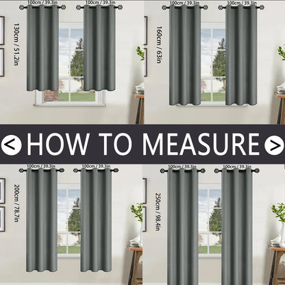 Paquete de 2 cortinas 100% opacas – Paneles de ventana térmicos con forro opaco