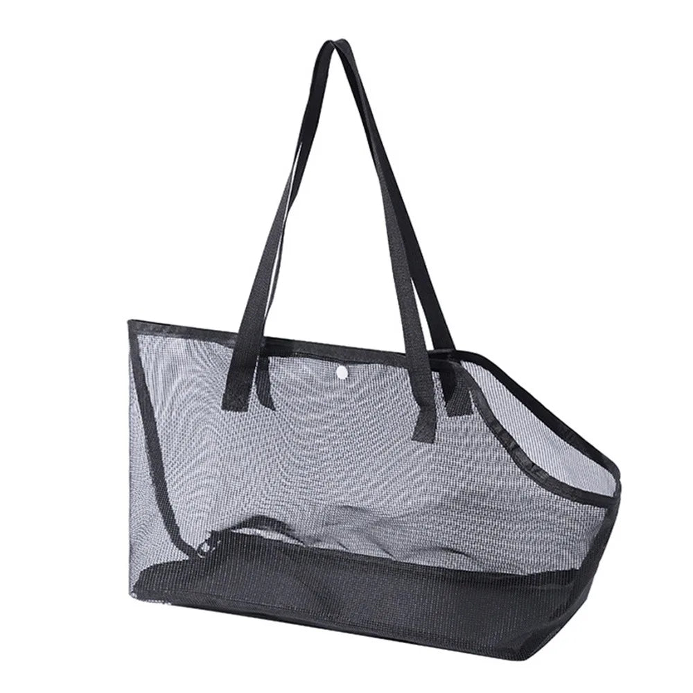 Portable Mesh Pet Carrier Bag Breathable Foldable Shoulder Crossbody Tote for Cats & Small Dogs Summer Travel