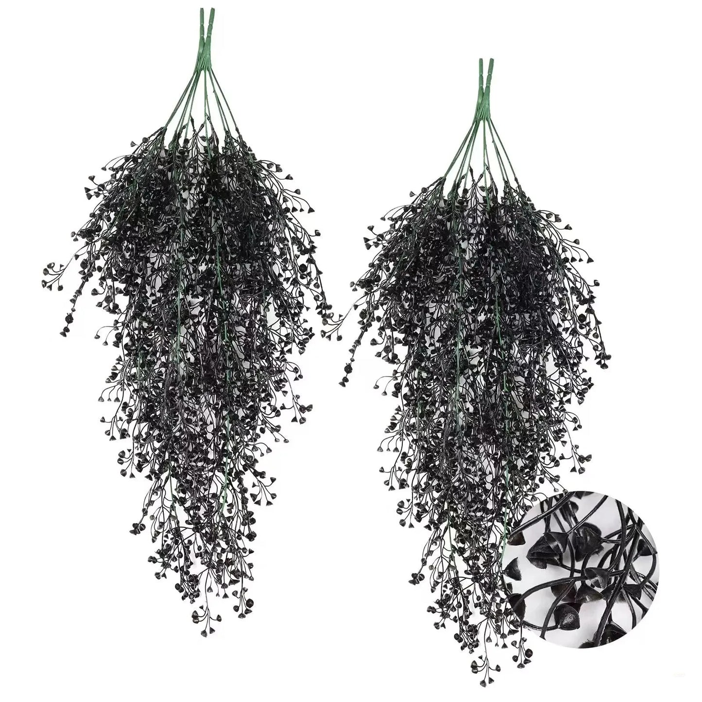 1 enredadera artificial de glicina colgante – Guirnalda de flores sintéticas resistente a los rayos UV para decoración del hogar en interiores y exteriores, bodas, fiestas y eventos