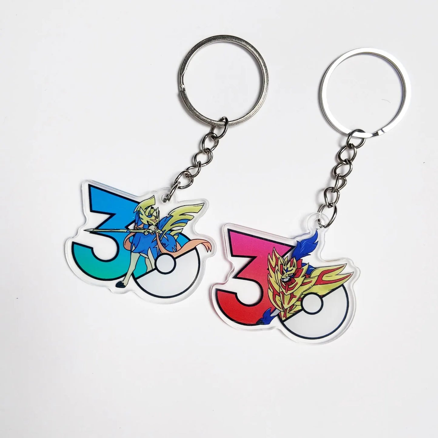 Pokémon 30th Anniversary Acrylic Keychain – Captain Pikachu, Eevee & Eeveelutions (50 Styles)