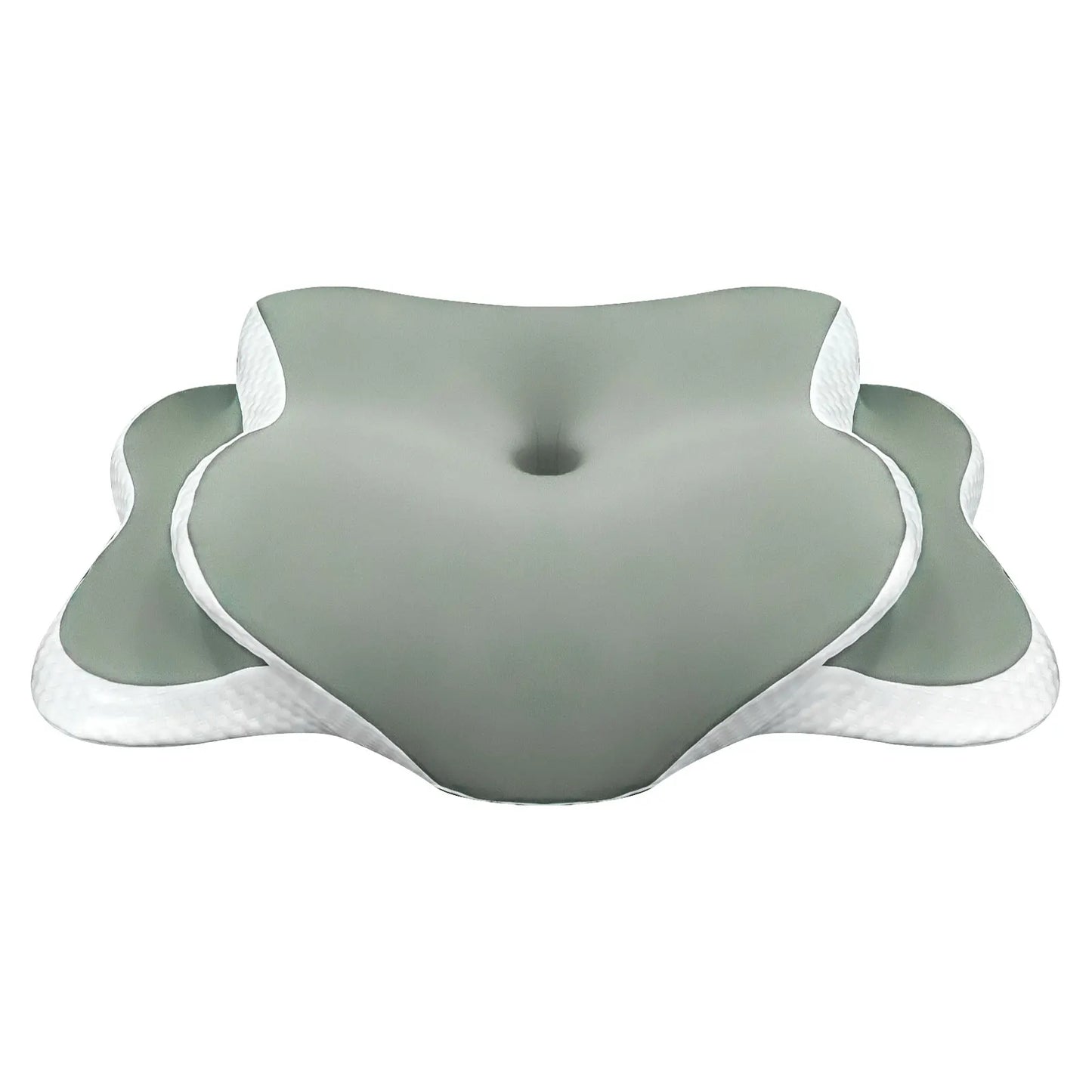 Almohada cervical de espuma viscoelástica – Almohada ergonómica ortopédica para soporte del cuello, almohada contorneada para dormir de lado, boca arriba y boca abajo, cojín de cama para comodidad del cuello y alivio del dolor