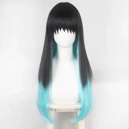 Demon Slayer Kisatsutai Uniform Cosplay Costume & Wig Set – Anime Halloween Party Outfit for Convention & Roleplay Wear