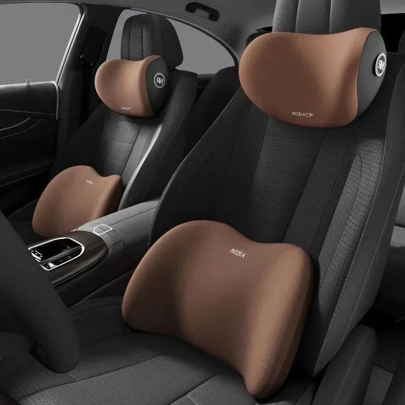 Almohada Ergonómica de Soporte Lumbar de Espuma Viscoelástica para Asiento de Coche, Silla de Oficina, Sillón Reclinable y Cama – Cojín de Apoyo para Aliviar el Dolor de Espalda Baja