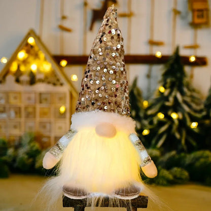 1–3PCS Christmas Gnome Reindeer Decorations 2026 – LED Glowing Gnome Doll Night Light for Xmas Tree, Home Decor, Gifts & New Year 2027