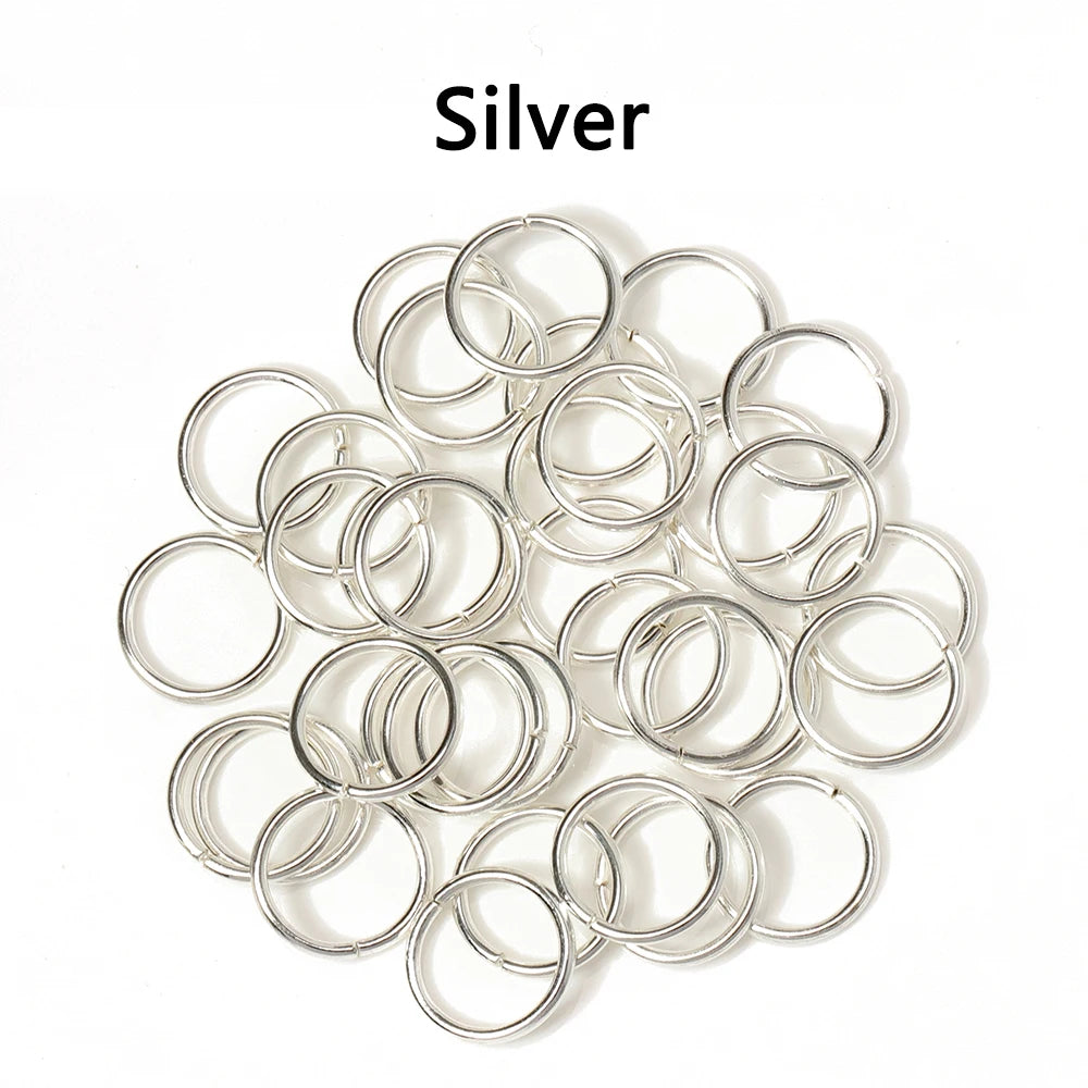 200-Piece Open Jump Rings Connectors Set – Metal Split Rings for DIY Necklaces, Bracelets, Earrings, Pendants & Jewelry Making Crafts