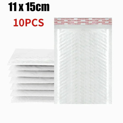 Sobres de burbujas blancos – Sobres de envío acolchados impermeables con autocierre, bolsas de embalaje de burbujas gruesas para envíos seguros (11/15/23 cm)