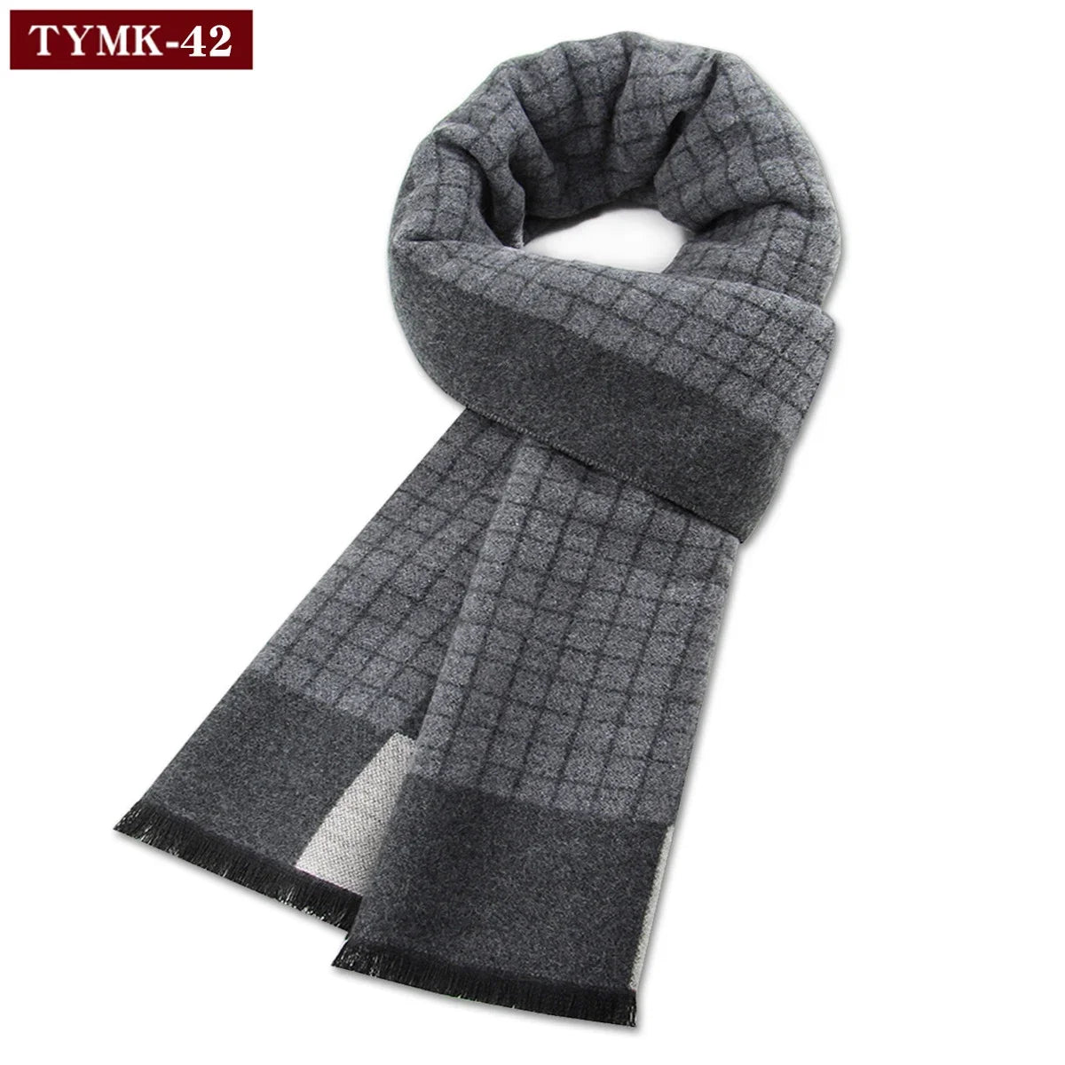 Écharpe d'hiver en imitation cachemire pour homme, douce à carreaux, chaude en mélange de laine, longue, châle, cache-col