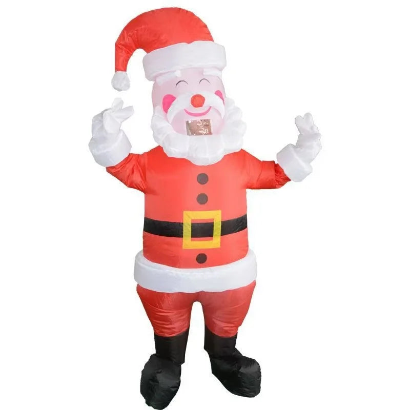 Adult Inflatable Christmas Costumes Santa Claus Christmas Tree Snowman Cosplay Suit for Halloween, Purim, Fancy Dress Parties and Holiday Celebrations