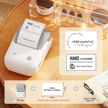 NiiMbot B21 Mini Thermal Label Printer – Wireless Bluetooth Barcode Label Maker with Portable Adhesive Printing for Office & Business
