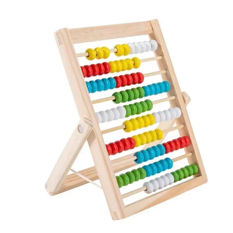 Classic Wooden Counting Toy – 100 Beads Montessori Abacus, Preschool Math Learning Toy, Number Arithmetic Practice Board, Early Education Gift for Toddlers