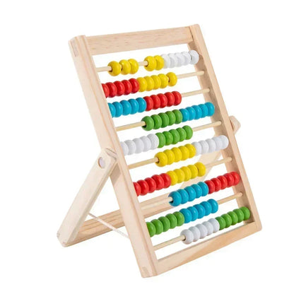 Classic Wooden Counting Toy – 100 Beads Montessori Abacus, Preschool Math Learning Toy, Number Arithmetic Practice Board, Early Education Gift for Toddlers