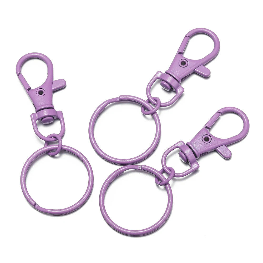 5–10 Piece Multicolor Keyring Lobster Clasp Hooks with Adjustable Buckles – DIY Keychain, Bag Charm, Doll & Jewelry Making Accessories