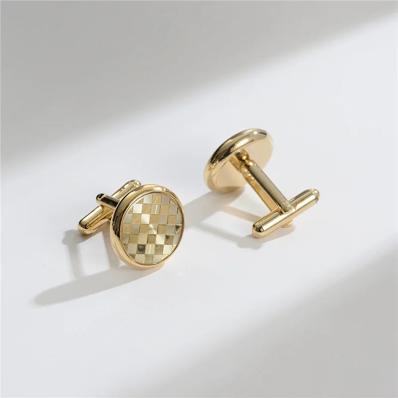 Luxury Copper Cufflinks for Men – Round & Square Shirt Cuff Links for Wedding, Business & Formal Wear | Men's Fashion Accessories Gift