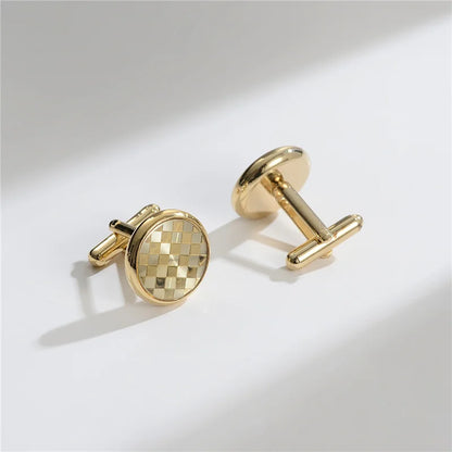 Luxury Copper Cufflinks for Men – Round & Square Shirt Cuff Links for Wedding, Business & Formal Wear | Men's Fashion Accessories Gift