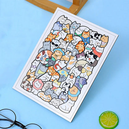 Puzzle en bois Montessori animaux – Jouet empilable chat, jeu de casse-tête éducatif pour enfants, jouet d'apprentissage créatif en bois, travaux manuels de peinture et décoration de chambre