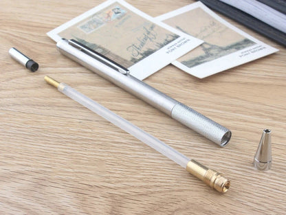Portaminas Completamente Metálico de 0.3/0.5/0.7/0.9/1.3/2.0/3.0 mm – Lápiz de Dibujo Técnico Automático con Minas para Dibujo, Boceto, Pintura, Suministros de Oficina y Escolares