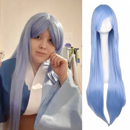 80cm Long Straight Multicolor Heat-Resistant Synthetic Cosplay Wig – Anime Halloween Party Costume Hairpiece