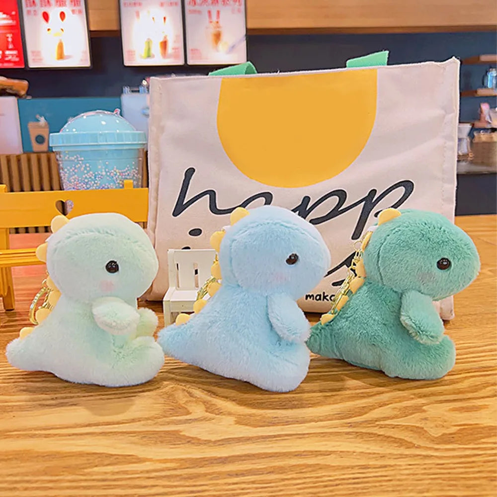 Kawaii 12CM Dinosaur Plush Keychain – Cute Multipurpose Stuffed Animal Pendant Doll for Backpack, Bag, Keyring & Gift Accessories