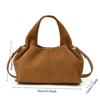 Sac à main bouffant français – Sac à bandoulière givré tendance avec fermoir magnétique, sac à main rétro en forme de nuage, sac à main tendance de style boîte à déjeuner pour femmes pour une utilisation décontractée et quotidienne