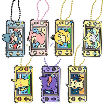 Pokémon Acrylic Keychain – Espeon, Umbreon, Leafeon & Snorlax Double-Sided Bead Chain Pendant