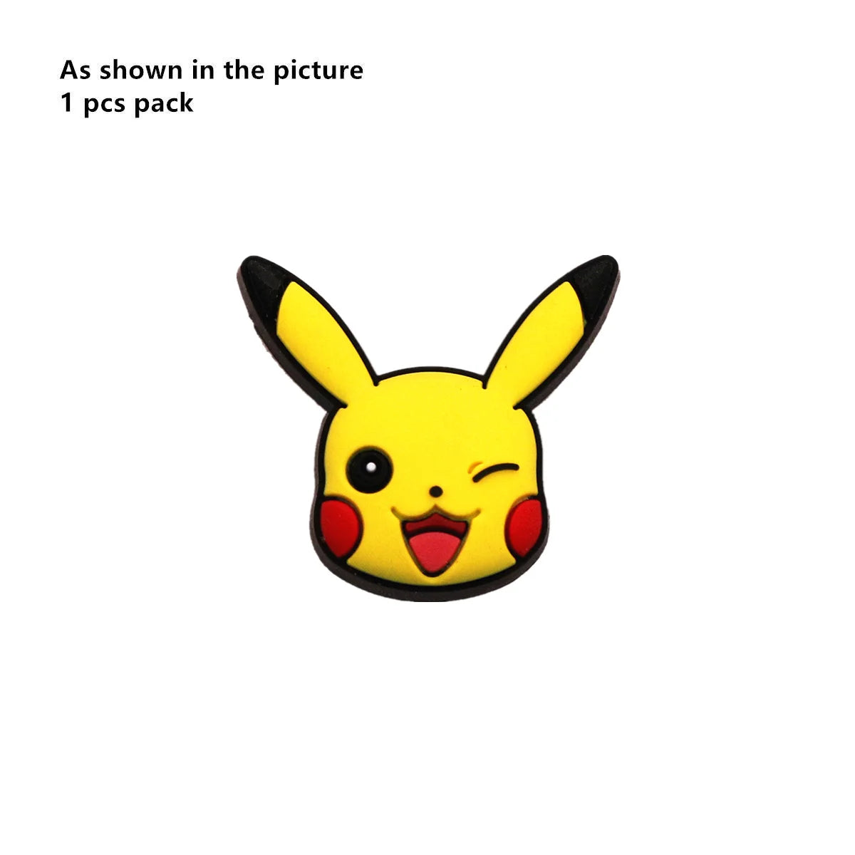 1PC Pokémon PVC Shoe Charms – Cute Pikachu & Squirtle Clog Pins for Sandals, Shoes, Backpacks & Accessories