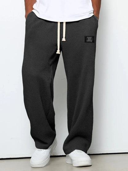 Men's 2026 Casual Straight-Leg Sweatpants – Wide-Leg Elastic Waist Sportswear Trousers for Spring & Autumn, Relaxed Everyday Pants