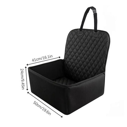 Siège rehausseur de voiture pour chien pour siège avant avec poches de rangement Siège de voyage pour animaux de compagnie pour chiens de petite et moyenne taille