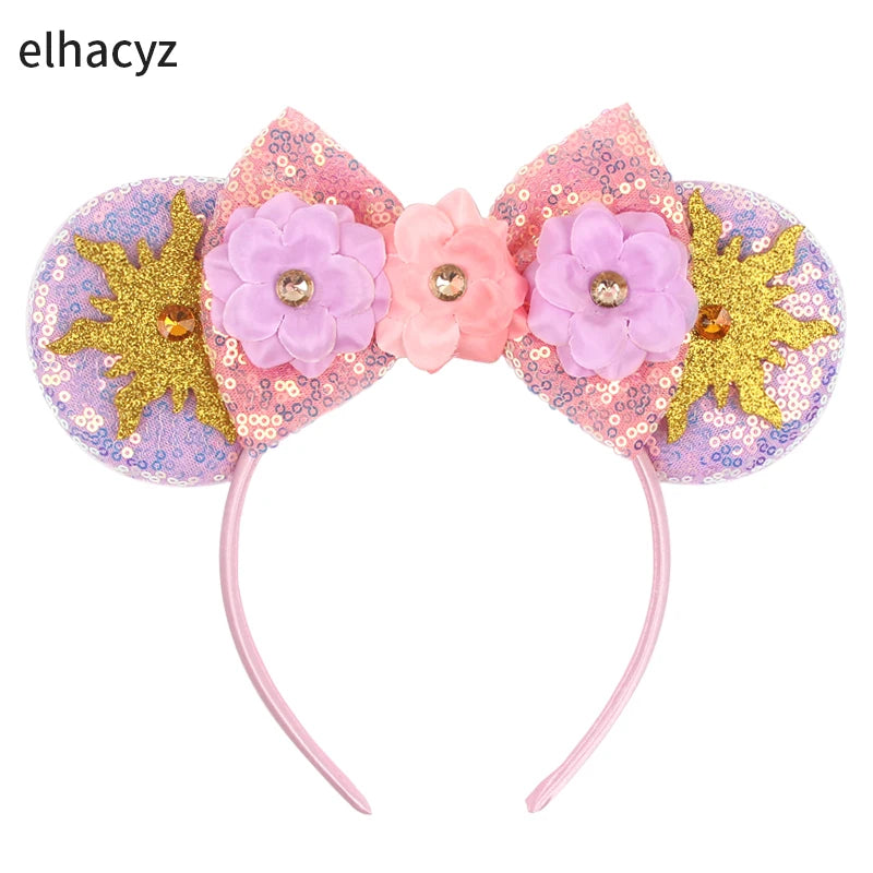 Diadema con Orejas de Rana de la Princesa Tiana – Diadema con Lazo y Corona Inspirada en Disney para Mujeres y Niñas | Accesorios para el Pelo de Festival y Niños