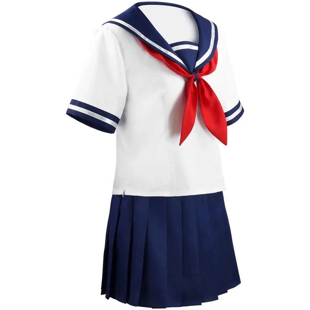 Yandere Simulator Cosplay Costume – Ayano Aishi (Yandere-chan) JK Sailor School Uniform Dress Suit (Women’s Anime Outfit)