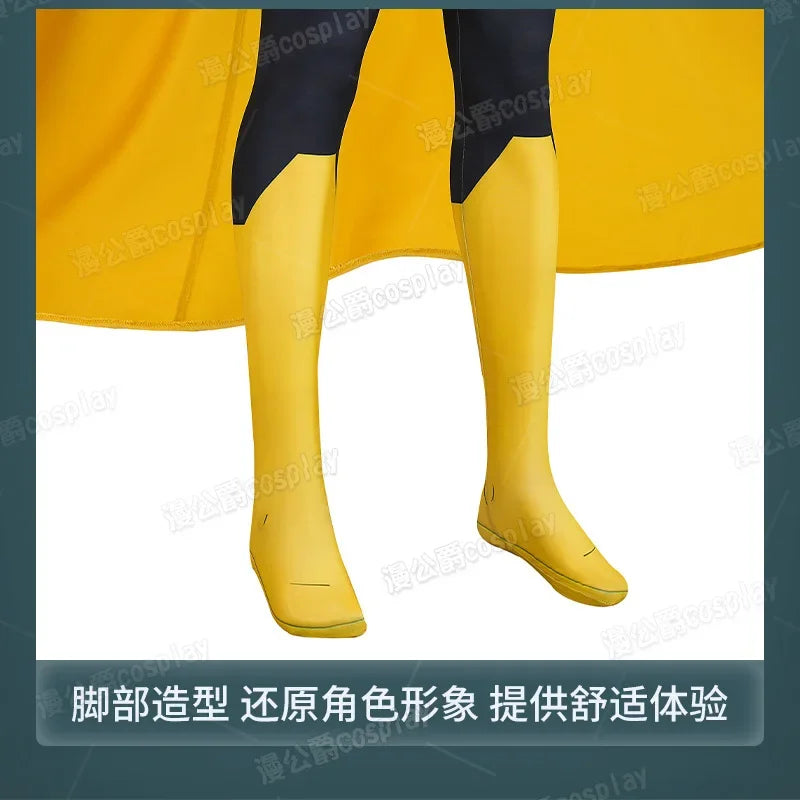 Invincible Inspired Sinister Mark Cosplay Costume – Men’s Yellow Uniform Disguise Outfit for Anime Halloween, Carnival & Party Roleplay
