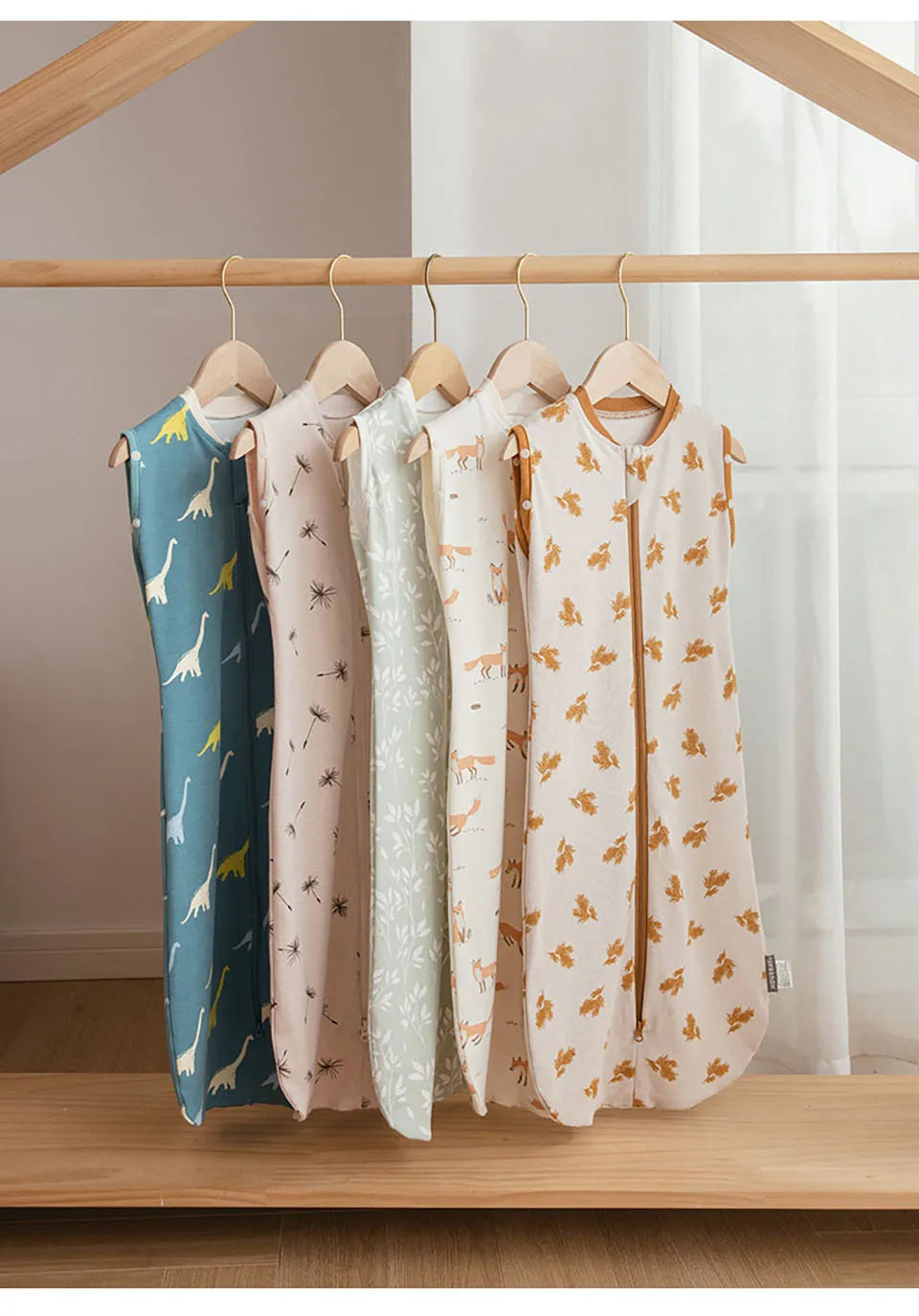 Gigoteuse Bébé 100 % Coton – Doux Sac de Couchage sans Manches pour Nouveau-né avec Fermeture Éclair Bidirectionnelle pour l'Été et les Changements de Couches Faciles