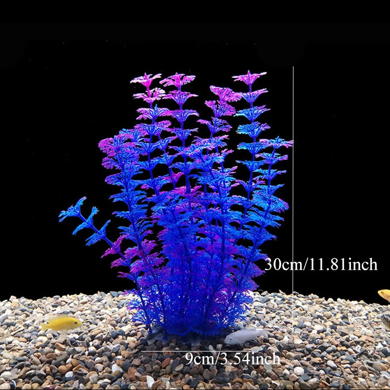 Artificial Aquarium Plants – Plastic Aquatic Underwater Plants for Fish Tank Decoration, Aquascaping & Aquarium Accessories